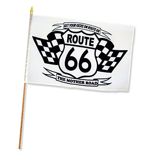 12x18 in ƥå եå Route 66 Black  White 66-FI-F-STI-RT66BW