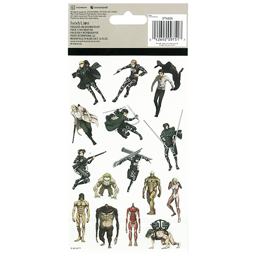 ����饯���� 4������ ���ƥå��� �ʷ�ε�� Attack on Titan ST4634