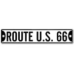 ߥ˥  RT 66 STREET SIGN ROUTE U.S. 66 66-GL-SSRT66