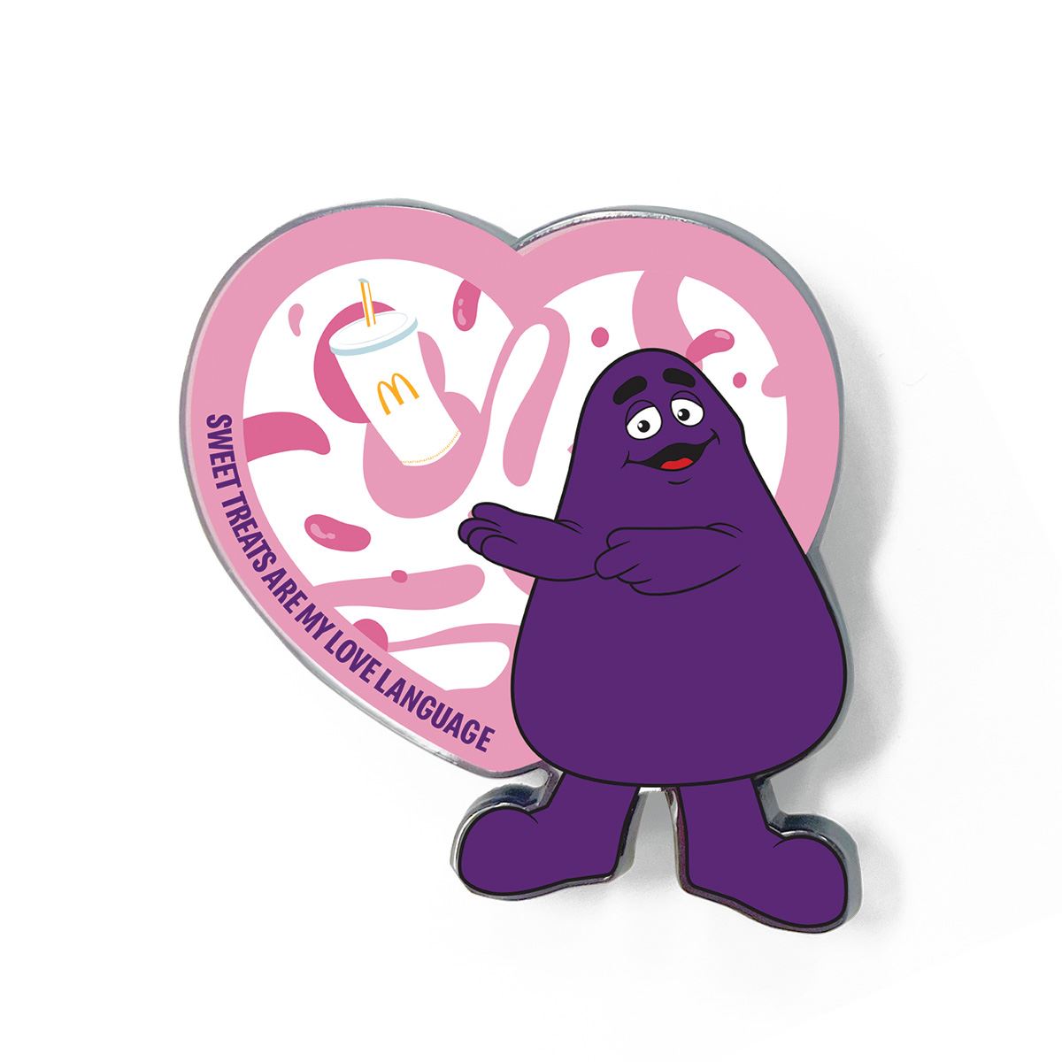 McDonald's �ԥ�Хå� Grimace and Shake Enamel Heart SM-PIN-7265400