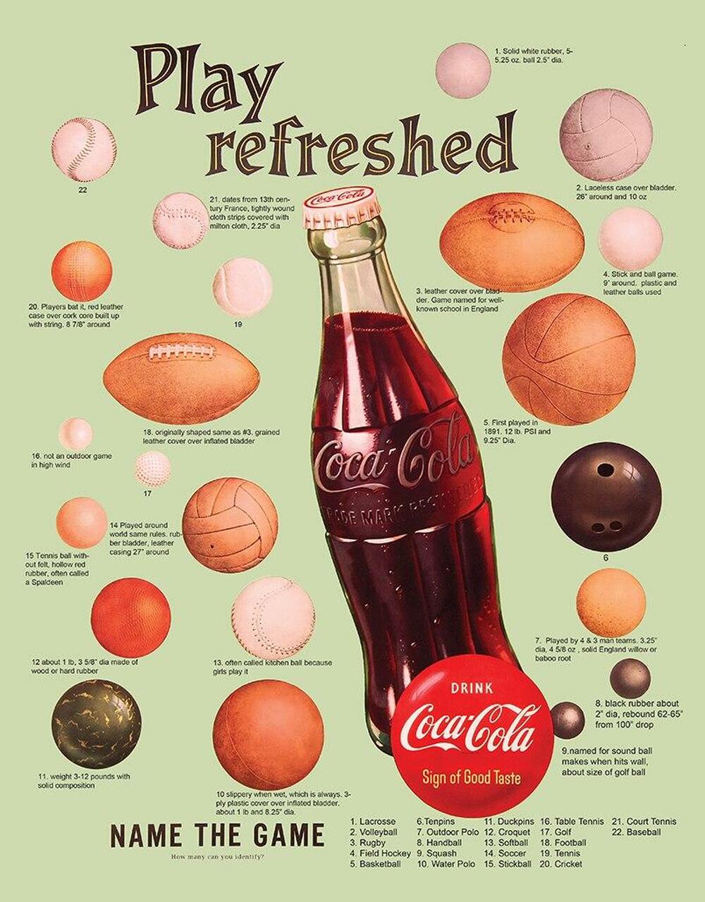 ティン サイン Coke "Play Refreshed" CC-DE-MS2462ティン サイン Coke "Play Refreshed" CC-DE-MS2462