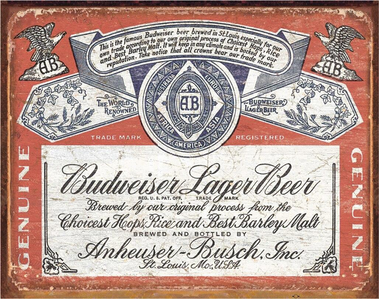 ƥ  BUDWEISER-WEATHERED DE-MS1751