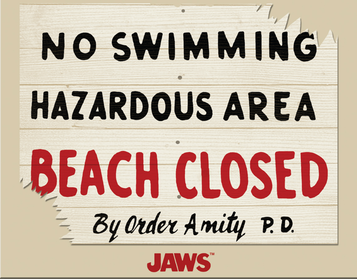 ƥ  Jaws No Swimming DE-MS2727ƥ  Jaws No Swimming DE-MS2727