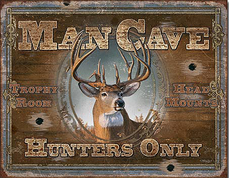 ƥ  MAN CAVE HUNTERS ONLY DE-MS1935