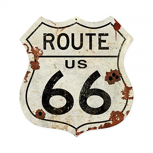 ƥ  Route US 66 Shield Vintage sign 66-PT-PTS-448ƥ  Route US 66 Shield Vintage sign 66-PT-PTS-448