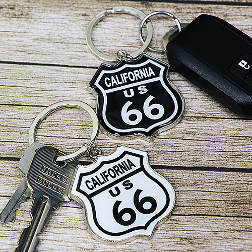 RT 66 メタル キーリング ROUTE 66 CALIFORNIA 66-PB-KR-RT66CAL