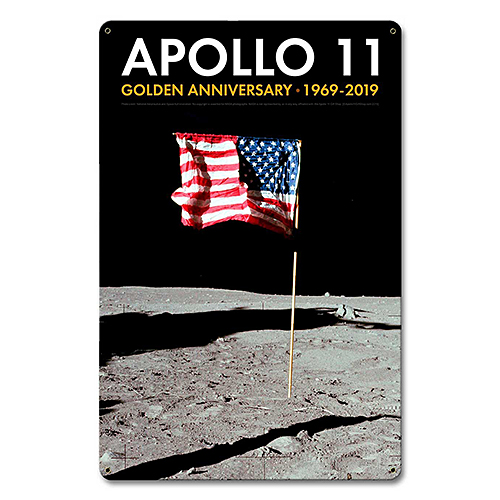 ƥ  Apollo 11 50th Anniversary US Flag Planted on the Moon Black PT-AGS-031ƥ  Apollo 11 50th Anniversary US Flag Planted on the Moon Black PT-AGS-031