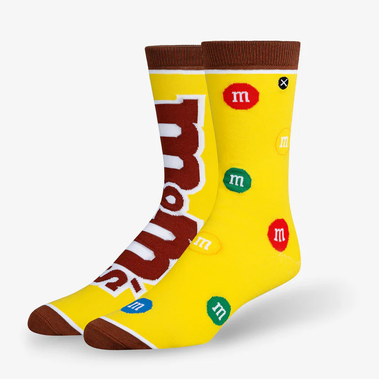 ODD SOXʥå åLARGE FEET PEANUT M&M'S SPLIT YELLOW OS-SOC-M-38185MONCD