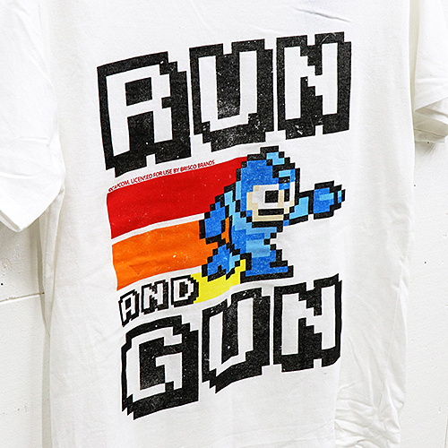 Tシャツ MEGAMAN RUN & GUN OPL-TS-MEG-002 ホワイト