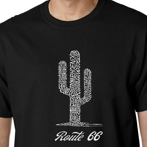 RT 66 T Arizona Cactus 66-LA-TS-CACT-BK