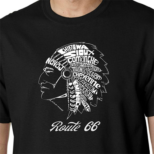 RT 66 T Popular Native American Indian Tribes 66-LA-TS-INDE-BK