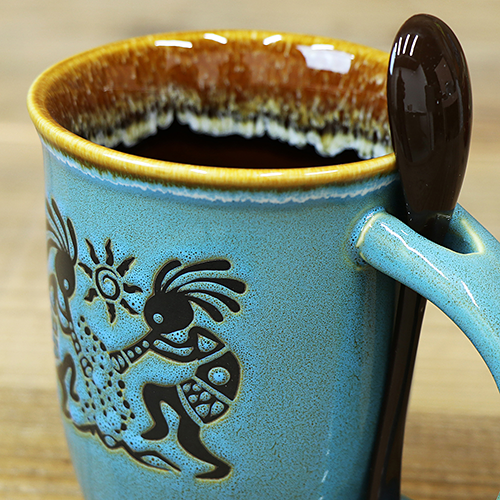 ココペリ セラミック 16oz マグカップ w／スプーン AGC-58376-BL ブルー