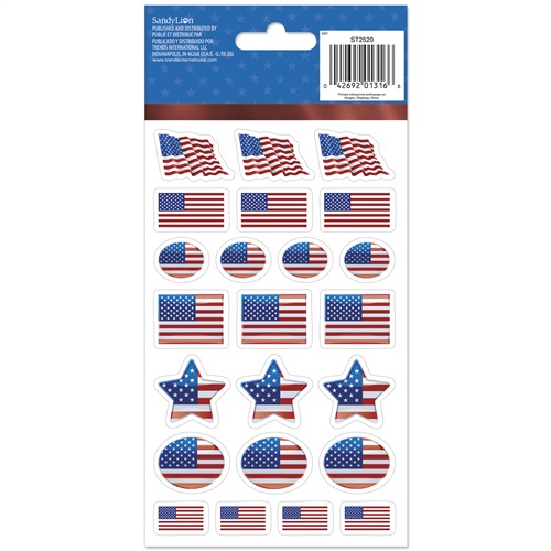 USA ����饯���� 4������ ���ƥå��� ����ꥫ�� �ե�å� American Flags ST2520