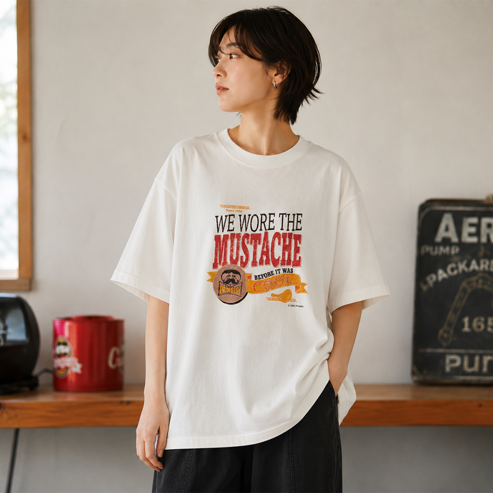 �ץ�󥰥륺 T����� MUSTACHE 3RD-PGT002-WH �ۥ磻��