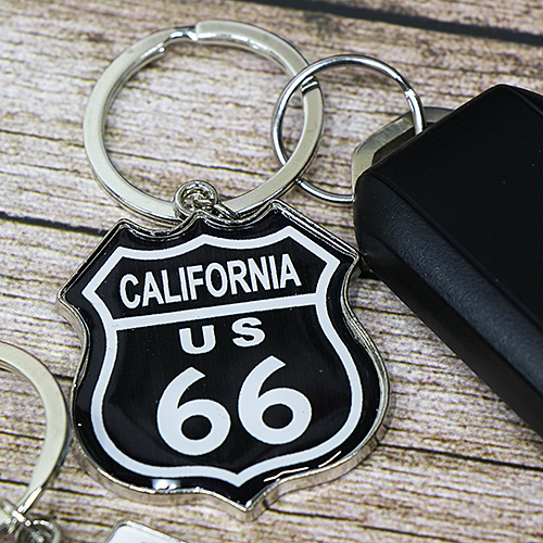 RT 66 メタル キーリング ROUTE 66 CALIFORNIA 66-PB-KR-RT66CAL