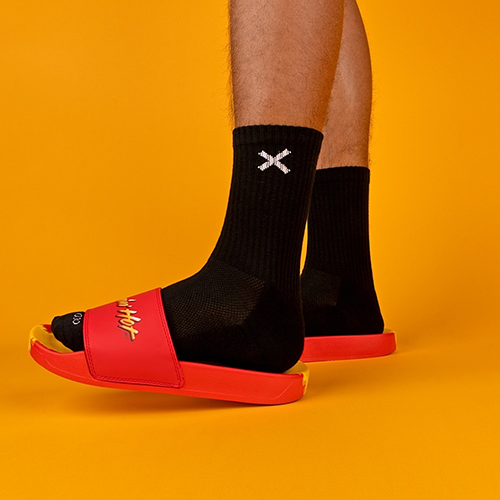 ODD SOXʥå åLARGE FEET UFC BASIX BLACK RED OS-SOC-M-22285UFCMC