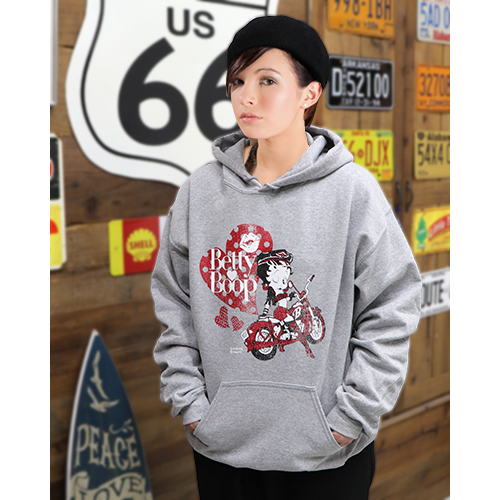 Betty Boop フーディー Biker Betty Boop BB-KP-FD-003-BK ブラック