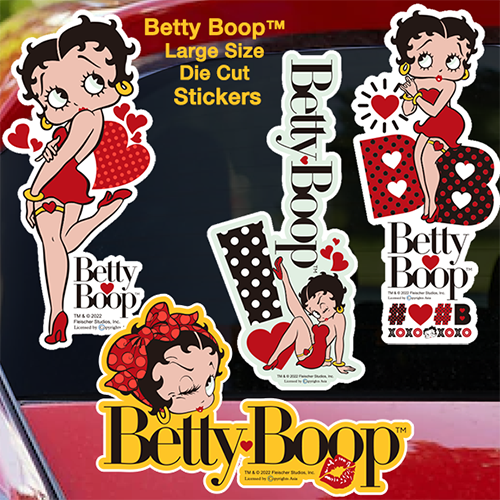 Betty Boop ラージ サイズ ダイカット ステッカー 24.0cm BB-ST-001A