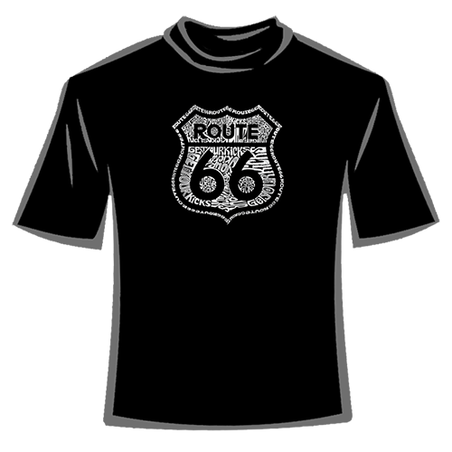 RT 66 T Get Your Kicks 66-LA-TS-GK66-BK