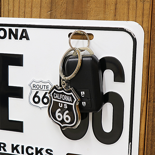 RT 66 メタル キーリング ROUTE 66 CALIFORNIA 66-PB-KR-RT66CAL