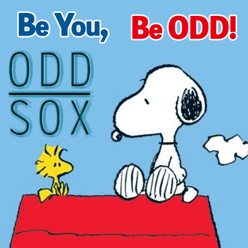 ODD SOX（オッド ソックス）LARGE FEET SNOOPY & WOODSTOCK OS-SOC-M-35502MONCD