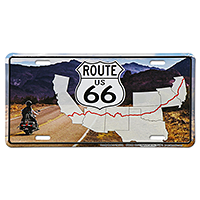 ߥ˥  RT 66 High Color LICENSE PLATE 66-GL-S4L6M