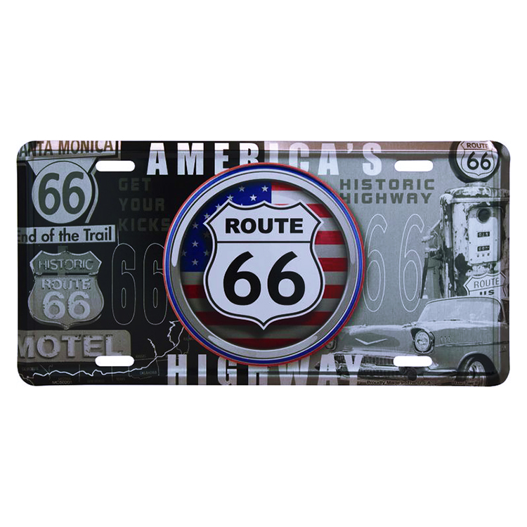 ����ߥ˥��� ������ RT 66 LICENSE PLATE 66-GL-SL50201