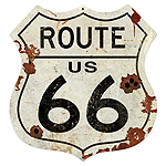ƥ  Route US 66 Shield Vintage sign 66-PT-PTS-448