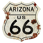 ƥ  Arizona US 66 Shield Vintage Plasma 66-PT-PTS-449