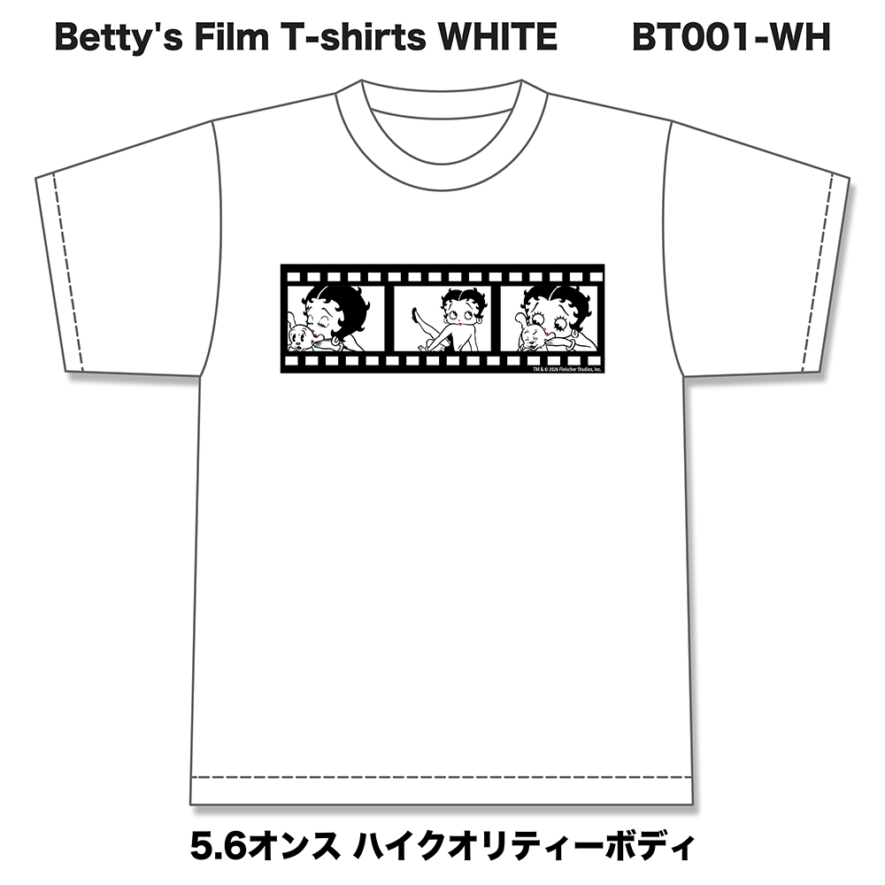Betty Boop T����� Betty's Film �ۥ磻�� 3RD-BT001-WH