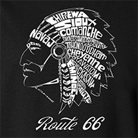 RT 66 T Popular Native American Indian Tribes 66-LA-TS-INDE-BK