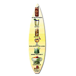 å  Tiki Drinks Wood Surf Board PT-PTSW-131