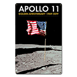 ƥ  Apollo 11 50th Anniversary US Flag Planted on the Moon Black PT-AGS-031