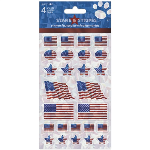 USA ����饯���� 4������ ���ƥå��� ����ꥫ�� �ե�å� American Flags ST2520