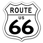 ƥ  Route US 66 Shield sign 66-PT-PTS-666PV-030