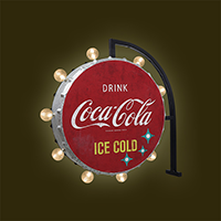 COKE    LED  COCA-COLA ICE COLD ROUND CC-CA-LE-191339