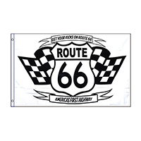3x5 ft եå Route 66 Black  White 66-FI-F-USA-057